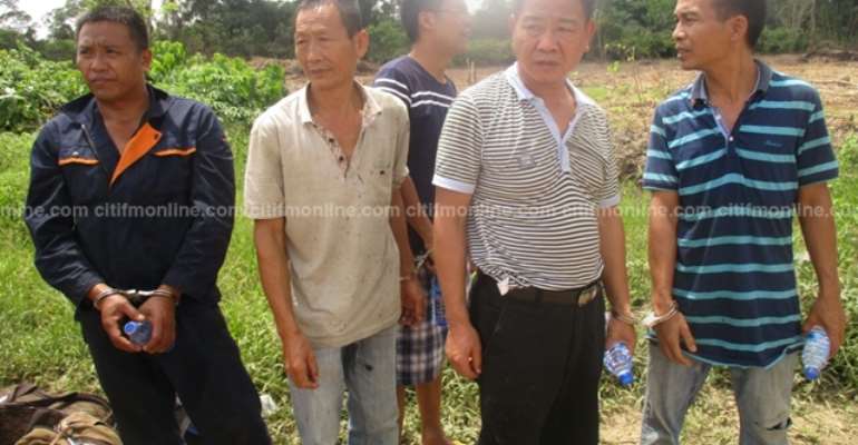 Police arrest Chinese illegal miners on Ankobra River