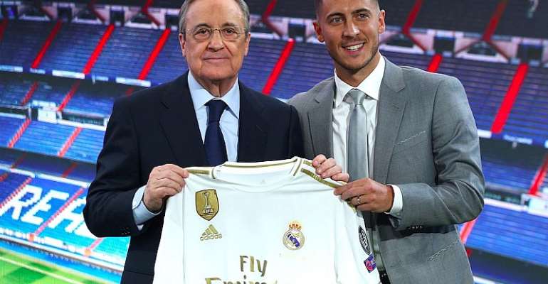 REAL MADRID PRESIDENT AND EDEN HAZARD