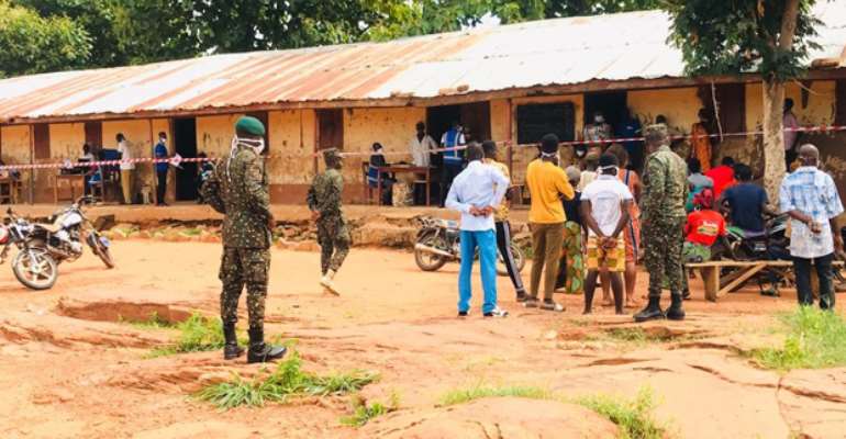 GIS officers at registration centres in the Bunkpurugu district