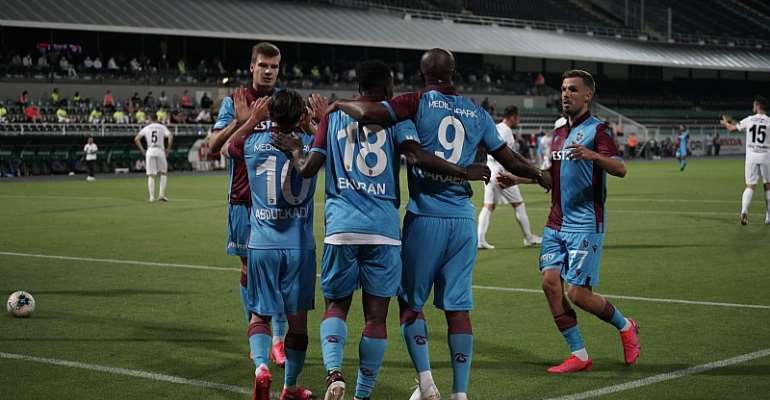 Forward Caleb Ekuban Scores For Trabzonspor In 2-1 Defeat To Denizlispor In Turkey