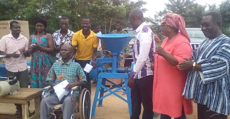 Persons With Disabilities Receive Working Tools From Gomoa Central District