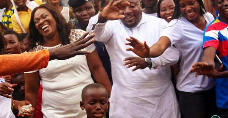 Nana B Fetes GADA D/A Basic School On His Birthday With Hon Hawa Koomson