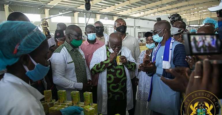 Management Of Ekumfi Fruits & Juices Factory Commend Akufo-Addo