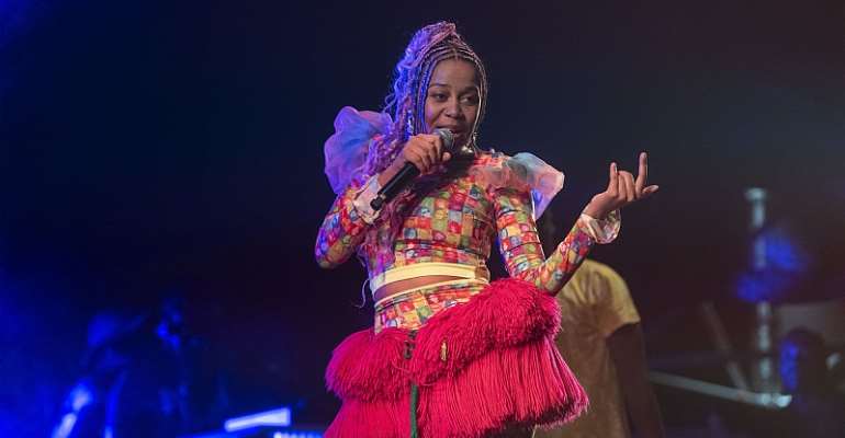 Sho Madjozi, who performed in a live stream benefit concert during lockdown. - Source: Alet Pretorius/Gallo Images via Getty Images