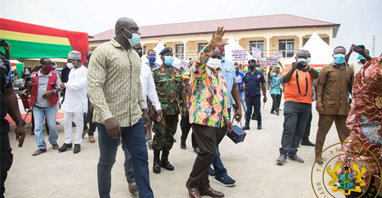 President Akufo-Addo during his visit to Anloga