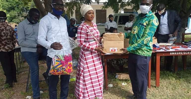 COVID-19: University Of Ghana Student Donates To Alma Mater Amanten SHS