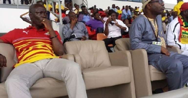 Former Minister for Youth and Sports, Nii Lante Vanderpuye and former GFA President, Kwesi Nyantakyi