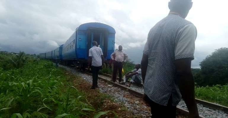 Accra-Nsawam Train Derails During Test Run