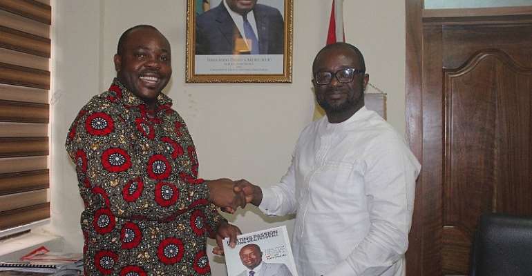 Sports Minister, Isaac Asiamah with Ghana Football Association president, Kurt Okraku