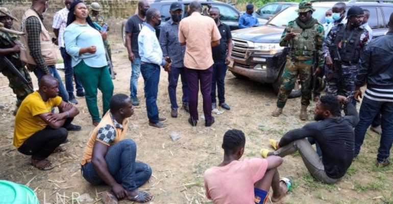 Seven illegal miners remanded as Deputy Minister, taskforce storm galamsey sites