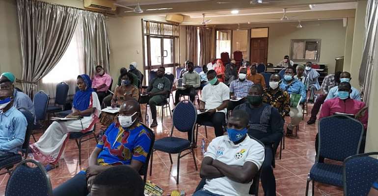 Some of the Youth of the ruling New Patriotic Party and the opposition National Democratic Congress in the Northern Region of Ghana at a meeting with Religious in Tamale on August 26, 2020 during which they pledged to contribute to peaceful co-existence before, during and after Ghana's 2020 elections. Credit: Caritas Ghana