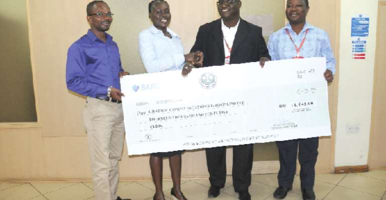 ABL presents cheque for GH¢14,000 to Graphic