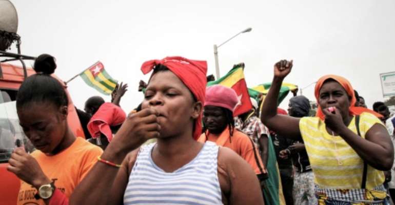 A coalition of 14 opposition parties has organised near weekly protests in Togo since August. By Matteo FRASCHINI KOFFI (AFP/File)