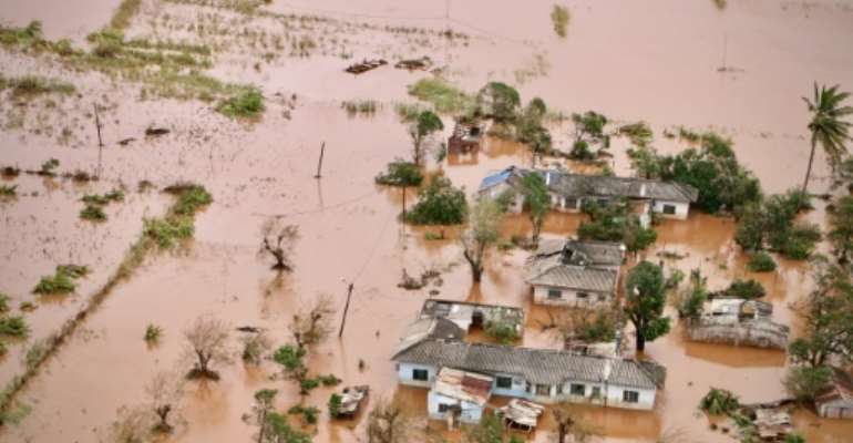 A flooded area of Buzi, central Mozambique, on March 20, 2019, after the passage of cyclone Idai. By Adrien BARBIER (AFP/File)