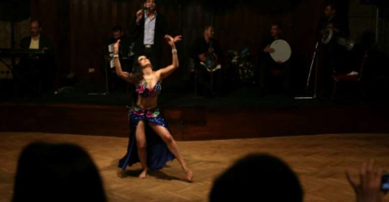 A Mexican dancer performs during a Cairo festival -- foreign belly dancers have dominated the Egyptian scene in recent years. By PATRICK BAZ (AFP/File)