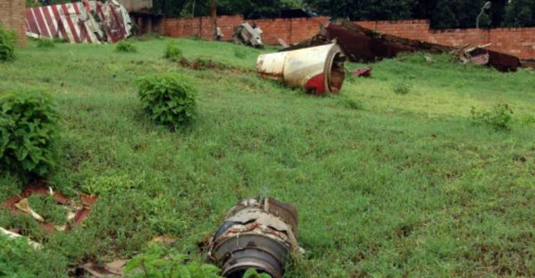 A plane carrying President Juvenal Habyarimana, from Rwanda's Hutu majority, was shot down in Kigali on April 6, 1994. By GERARD GAUDIN (BELGA/AFP/File)