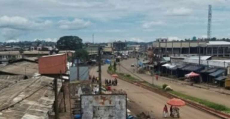 A view of the market in Bamenda taken in September when Cameroon's army launched a