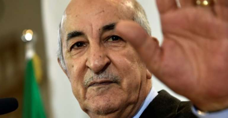 Algerian President Abdelmadjid Tebboune, seen in this December 2019, is hospitalised in Germany where he has received unspecified treatment according to his office. By RYAD KRAMDI (AFP/File)