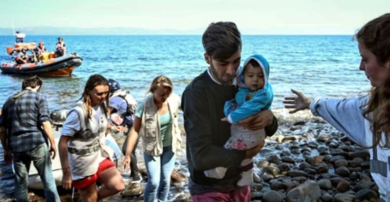 Around 60,000 migrants have risked the dangerous Mediterranean crossing so far this year. By ARIS MESSINIS (AFP)