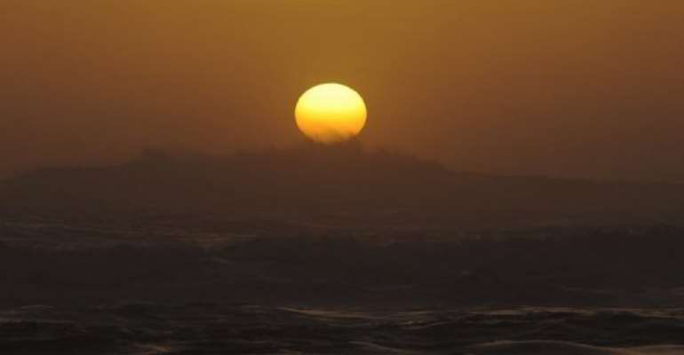 The sun sets over the South African mining town of Kleinze. By Gianluigi Guercia (AFP/File)