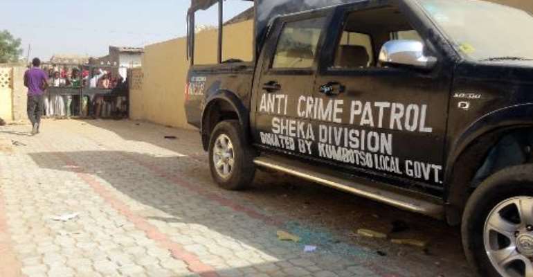 File photo shows a police station in Kano's Sheka neighbourhood on January 25, 2012. By Aminu Abubakar (AFP/File)