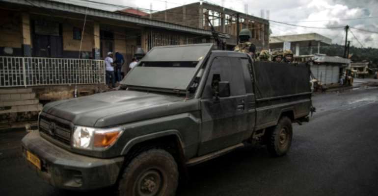 Cameroon's government has sent troops into English-speaking provinces, where a separatist insurgents are fighting. By MARCO LONGARI (AFP)