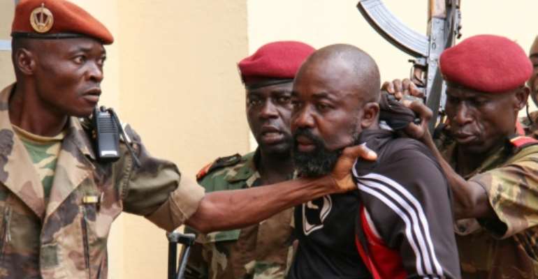 Central African Republic MP Alfred Yekatom was arrested in October after he fired a gun inside the parliament in Bangui. By Gael GRILHOT (AFP/File)