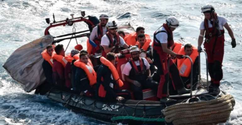 Charities have been chartering boats to rescue migrants who face very difficult conditions in Libya as they attempt to reach Europe . By LOUISA GOULIAMAKI (AFP)