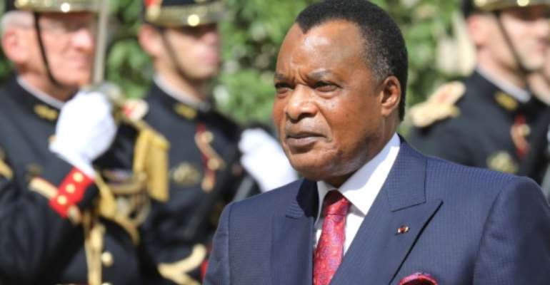 Congo President Denis Sassou Nguesso, pictured during a visit to Paris in 2019, first took office in 1979. By ludovic MARIN (AFP/File)