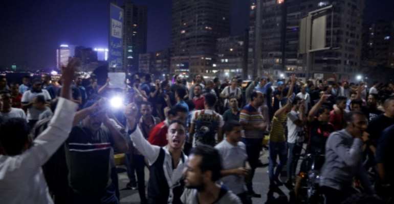 Demonstrations are extremely rare in Egypt after the government effectively banned protests following the 2013 military ouster of Islamist ex-president Mohamed Morsi. By STR (AFP)