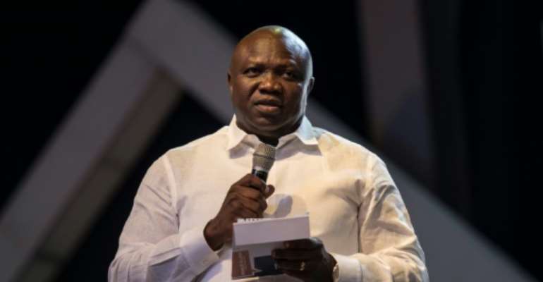 Despite a second term being almost assured for state governors, Lagosian incumbent Akinwunmi Ambode (pictured May 2017) failed to secure the APC ticket to stand for re-election in March 2019. By STEFAN HEUNIS (AFP/File)