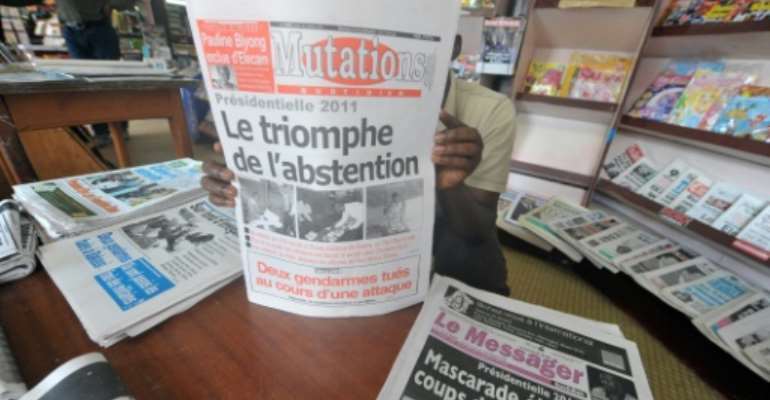 During Cameroon's last presidential election in 2011, hardly anyone was using social media. By SEYLLOU (AFP/File)