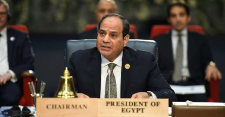 Egyptian President Abdel Fattah al-Sisi said Sunday protesters elsewhere were