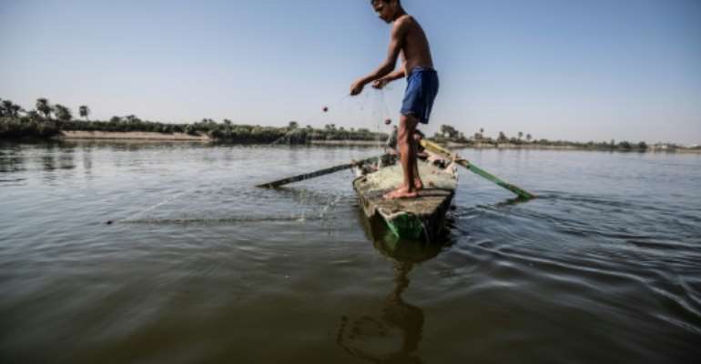 Egyptians depend on the Nile river for their water, and Ethiopia's gigantic dam on the Blue Nile, a key tributary, has raised tension between the two countries. By Khaled DESOUKI (AFP/File)
