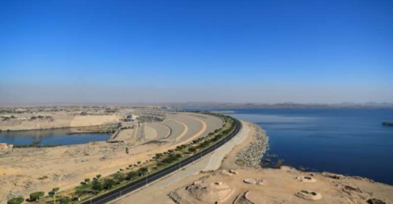 Egypt's Aswan High Dam and Lake Nasser: the building of the dam was spearheaded in the early 1950s by charismatic pan-Arabist president Gamal Abdel Nasser. By Khaled DESOUKI (AFP)