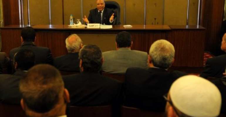 The panel elected the Islamist speaker of parliament Saad al-Katatni as its head on Wednesday. By Mohammed Hossam (AFP)