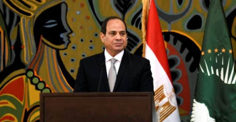 Egypt's president and current African Union chair, Abdel Fattah al-Sisi. By SEYLLOU (AFP)