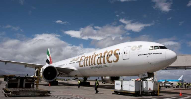Emirates is one of the airlines that has reduced flights to South Africa. By RODGER BOSCH (AFP)