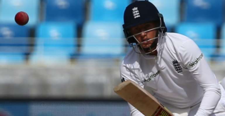 The tourists were bowled out for 190 in their second innings, with none of their batsmen able to notch a half-century. Joe Root (pictured in October) was the top scorer with 39.. By Marwan Naamani (AFP/File)