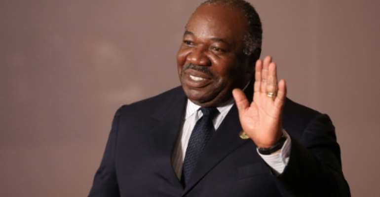 File picture of Ali Bongo, who fell ill with a stroke last October while visiting Saudi Arabia. By MIKE HUTCHINGS (POOL/AFP/File)
