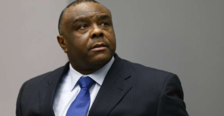 Former Congolese vice president Jean-Pierre Bemba during his 2016 war crimes trial at the International Criminal Court (ICC) in The Hague. By Michael Kooren (Pool/AFP/File)