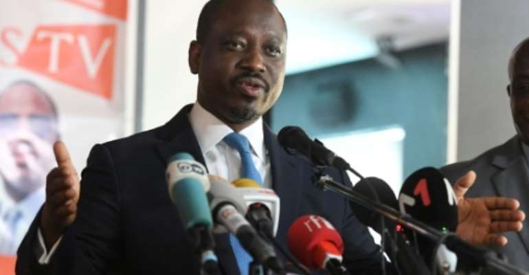 Former Ivory Coast rebel leader Guillaume Soro said he would organise 'political resistance' from abroad against President Alassane Ouattara. By ISSOUF SANOGO (AFP/File)