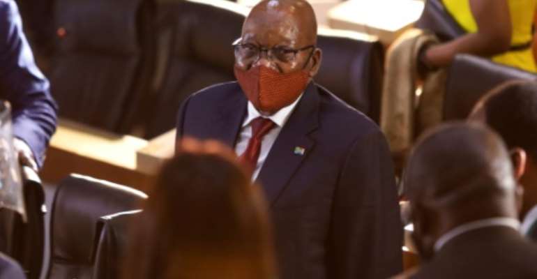 Former South African president Jacob Zuma walked out of a commission hearing testimonies over mass corruption during his rule. By GUILLEM SARTORIO (AFP/File)