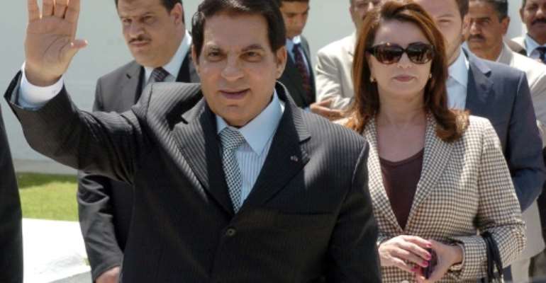 Former Tunisian president Zine El Abidine Ben Ali is survived by his wife Leila Trabelsi and six children. By Fethi Belaid (AFP/File)