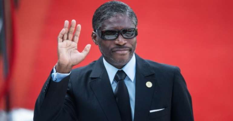 French prosecutors accused Teodorin Obiang of plundering tens of millions of dollars from the oil- and timber-rich African nation's coffers to fund his jetset lifestyle in France. By Michele Spatari (AFP)