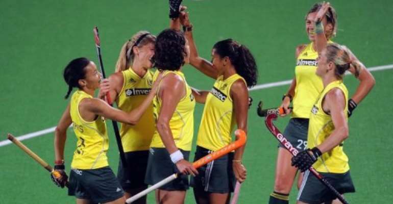 South Africa's women's team, seen here in February, beat their British counterparts 3-1. By Prakash Singh (AFP)
