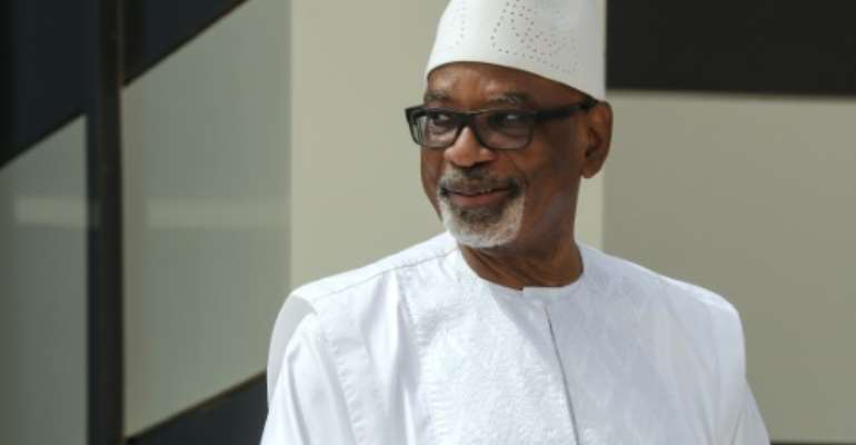Hospitalised: Former president Ibrahim Boubacar Keita, pictured here at a summit in Mauritania in June. By Ludovic MARIN (POOL/AFP/File)