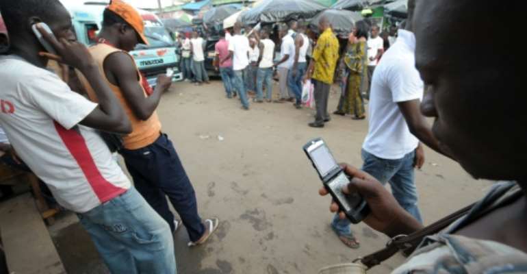 In 2016, Niger had 7.7 million mobile phone subscribers out of a population of 19 million.. By ISSOUF SANOGO (AFP/File)