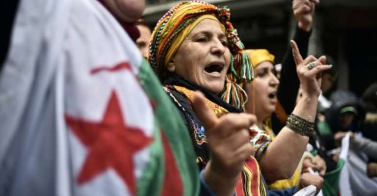 In Algiers, protesters shouted