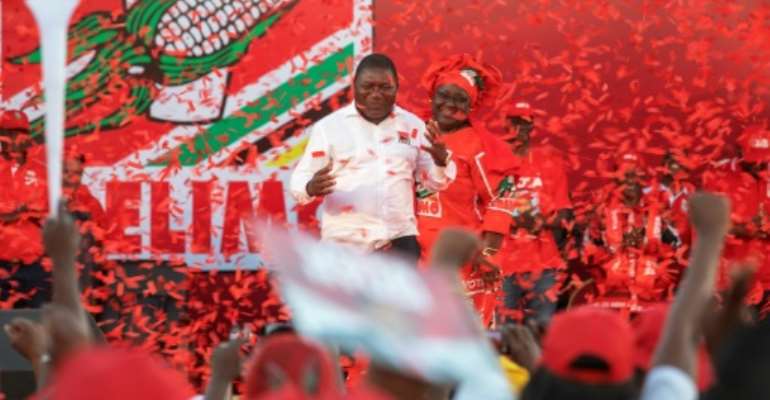 Incumbent President Filipe Nyusi scored 73 percent of the vote according to Mozambique's election commmission. By GIANLUIGI GUERCIA (AFP)